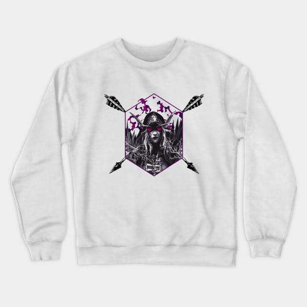 Sylvanas Windrunner Crewneck Sweatshirt by IamValkyrie